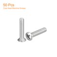 thumbnail image 3 of Unique Bargains Vis de Machine Phillips Tête Ovale M5x25mm, Lot de 50 Vis de Comptoir Légèrement Surélevées en Acier Inoxydable 304, 3 of 5