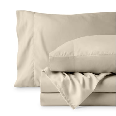 Ivy Union Microfiber Sheet Set - Breathable - Deep Pocket, Queen, Sand
