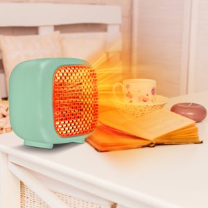 Wzzjkit Space Chauffe-chauffe électrique portable Angle réglable pour usage intérieur, chauffage de petit bureau amélioré avec protection contre la surchauffe pour chambre à coucher, bureau