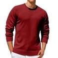 thumbnail image 1 of Jalioing Men's Crew Neck Sweaters Casual Basic Long Sleeve Pullover Sweater Fall Winter Solid Color Knit Shirts, 1 of 5