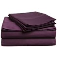 thumbnail image 1 of Ensemble de Draps en Coton Égyptien 400 Fils, Prune Uni, 1 of 1