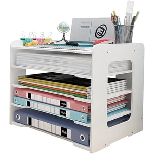 12x12 Paper Storage for Store Organization, High Structural Strength Anti-Slip Document Organizer, Stackable A4 Paper Trays with Stylish Design, Space-Saving Easy Assembly Office Desk File Holder
