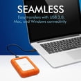 thumbnail image 4 of LaCie Rugged Mini USB 3.0 / USB 2.0 4TB External Hard Drive (LAC9000633), 4 of 7