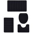 thumbnail image 1 of EGNMCR Bath Rugs,Outdoor Rug Memory Foam Bath Mat 4 Set Bathroom Rugs For 4 Pcs Toilet Mats Universal Soft Comfortable Water Absorption Non-Slip Thick Machine Washable Easier To Dry Dark Carpets Suits, 1 of 8
