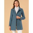 thumbnail image 2 of INSPIRE CHIC Manteau Mi-Long à Double Boutonnage pour Femme à Col Rabattu, 2 of 6