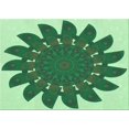 thumbnail image 1 of Ahgly Company Machine Washable Indoor Rectangle Transitional Green Area Rugs, 3' x 5', 1 of 7