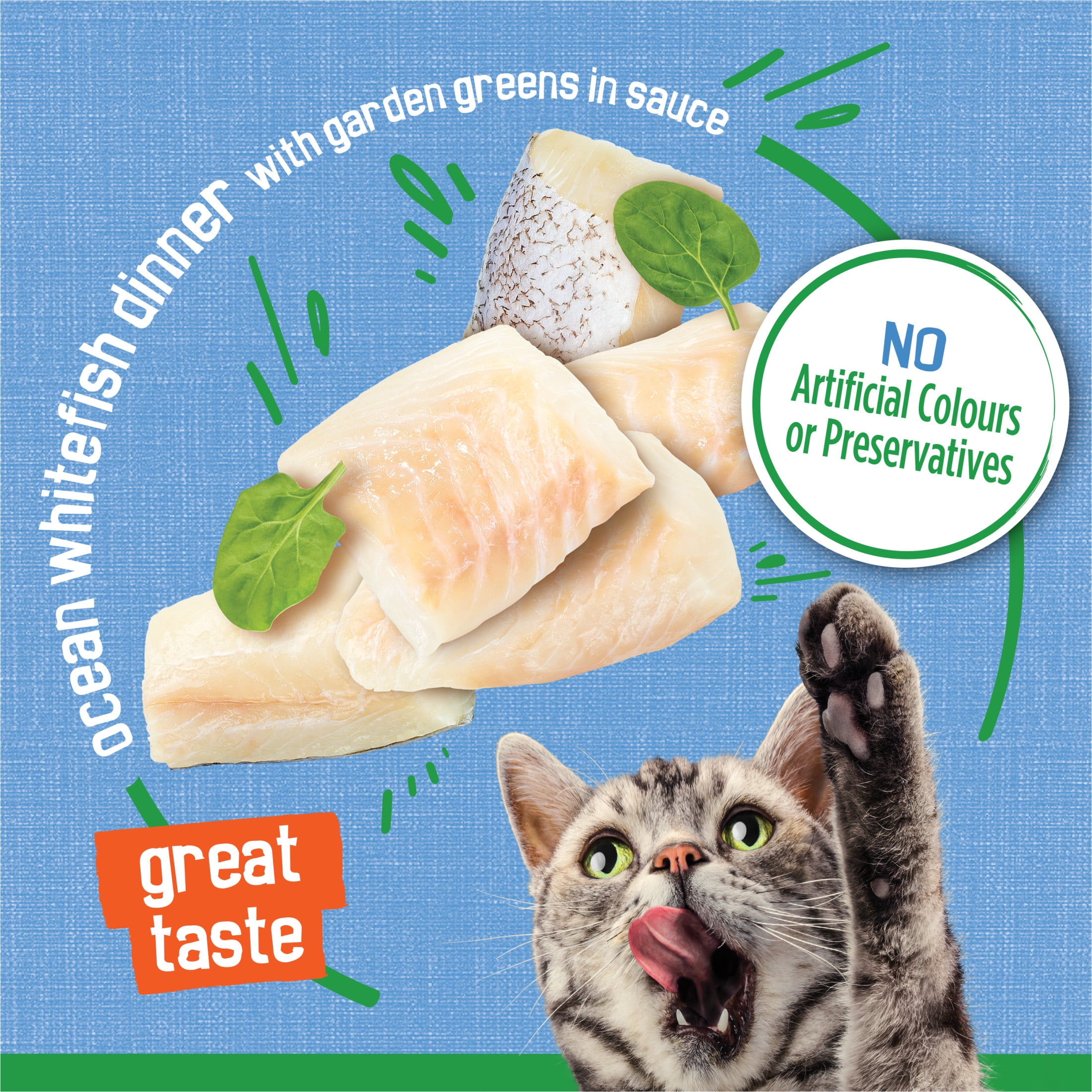 Friskies Diner de Poisson de Mer Blanc Emiette avec Légumes du Jardin en Sauce Nourriture pour Chats d'Interieur