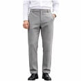 thumbnail image 2 of Ceisia Men's Solid Color Slim Straight Leg Wool-Like Dress Pants for Business Commute Gray L Gifts, 2 of 9
