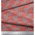 thumbnail image 2 of Soimoi Crepe Silk Fabric Brush Stroke Abstract Print Sewing Fabric Yard 42 Inch Wide, 2 of 3