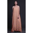 thumbnail image 3 of Bimba Pêche Floral Chrysanthème et Anémone Imprimé Vêtement de Nuit pour Femmes Longue Robe Maxi à Bretelles Spaghetti Tenue de Sommeil Robe X-Grand, 3 of 5