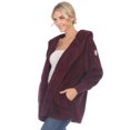 thumbnail image 2 of White Mark Cardigan à Capuchon en Peluche pour Femmes avec Poches, 2 of 6