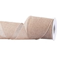 thumbnail image 1 of Joycrosso Burlap Wired Edge Ribbon 4 inch x 10 Yards, Natural, Ideal for Crafting, Gift Wrapping, Wreath, Christmas Tree, and Rustic Wedding Decorations, 1 of 4