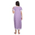 thumbnail image 3 of Moomaya Robe de Nuit Maxi pour Femmes en Coton Imprimé à Bordure Volantée, 3 of 5