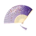 thumbnail image 3 of Feltree Classical Antique Style Fan Folding Fan Summer Tassel Model Portable Fan Paper Fan, 3 of 8