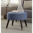 thumbnail image 2 of Convenience Concepts Designs4Comfort Mid Century Ottoman Stool, Blue Fabric, 2 of 3