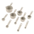 thumbnail image 2 of Mainstays Kitchen 10-Piece Plastic Snap-Together Measuring Cup and Spoon Set, Space-Saving Design, Grey, 2 of 11