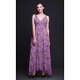 thumbnail image 3 of Bimba Robe Longue à Imprimé Floral pour Femmes, Bretelles Spaghetti, Col en V, Maxi, Tenue de Plage - Petit, 3 of 5
