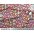 thumbnail image 2 of Soimoi Brown polyester Crepe Fabric Insect & Floral Clip Art Fabric Prints by Yard 52 Inch Wide, 2 of 3