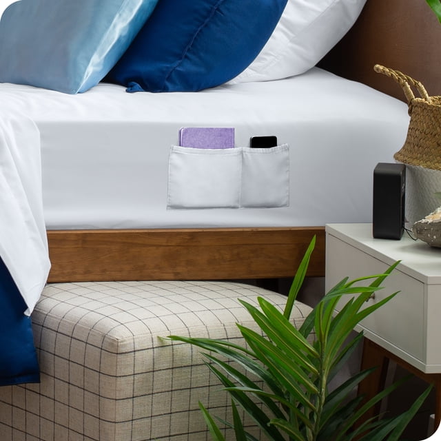 Bare Home Ultra-Soft Fitted Sheet - Dual Side Pockets - Premium 1800 Collection - Deep Pocket - Full, White