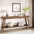 thumbnail image 3 of Tribesigns Table Console de Ferme, Table Console Extra Longue de 70,9 Pouces pour Entrée, Couloir, Salon, Marron, 3 of 5