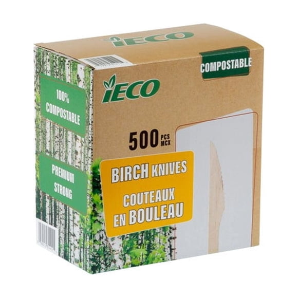 iECO - Couteaux en Bouleau Lot de 500