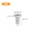 thumbnail image 2 of Unique Bargains Vis de Machine à Tête Ovale M5x12mm, Lot de 50 Vis à Tête Fraisée Légèrement Relevée en Acier Inoxydable 304, 2 of 5