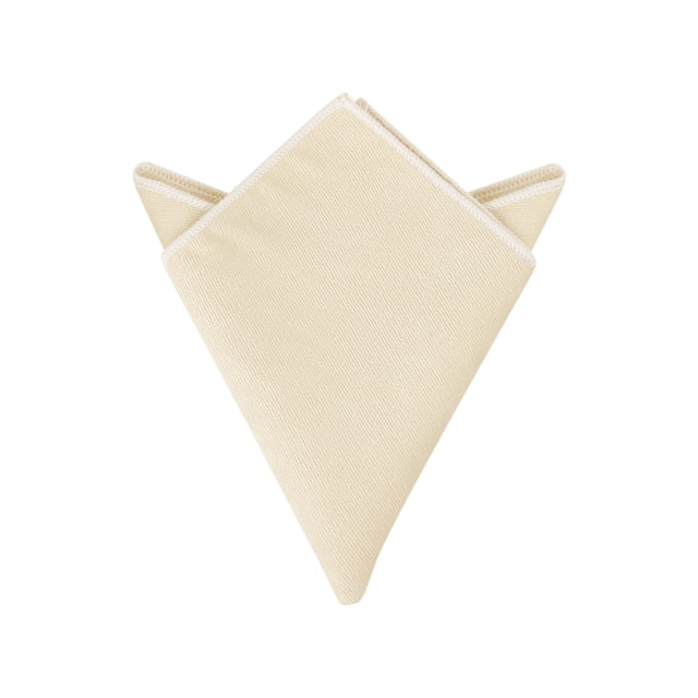 INSPIRE CHIC Men's Cotton Handkerchiefs Solid Color Pocket Square for Men Beige One Size