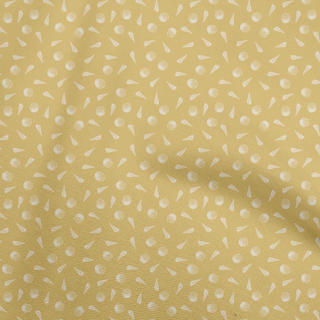 oneOone Georgette Viscose Yellow Fabric Sea Shells Sewing Craft Projects Fabric Prints By Yard 42 Inch Wide