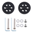 thumbnail image 1 of Roues de Remplacement pour Bagages 55mmx12mm Résistantes à l'Usure Protection Environnementale Roues de Remplacement pour Valise en PU Noir Paire, 1 of 8