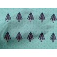 thumbnail image 4 of oneOone Cotton Poplin Turquoise Blue Fabric Tree & Geometric Block Fabric For Sewing Printed Craft Fabric By The Yard 56 Inch Wide, 4 of 4