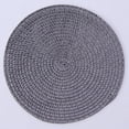 thumbnail image 1 of Round Woven Table Mat, Heat-Resistant and Waterproof Cotton Yarn Dining Place Mat, Oil-Proof Coffee Table Pad, Stylish 32cm Decorative Table Protection, 1 of 2