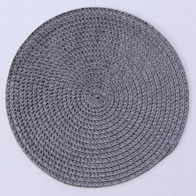 Round Woven Table Mat, Heat-Resistant and Waterproof Cotton Yarn Dining Place Mat, Oil-Proof Coffee Table Pad, Stylish 32cm Decorative Table Protection