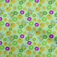 thumbnail image 1 of oneOone Tissu en Coton Flex Vert Clair Abstrait Rétro Floral Matériel de Robe Tissu Imprimé au Mètre 40 Pouces de Large, 1 of 4