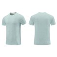 thumbnail image 4 of UVEASISHA Soft Stretchy T Shirts Mens Short Sleeve Crewneck Tops Big and Tall Slim Fit Casual Workout Tees Solid Color Base Layer T-Shirt Sales Today Mint Green XXL, 4 of 4