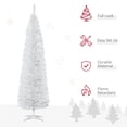 thumbnail image 4 of HOMCOM 7' Artificial Christmas Tree Xmas Slim Tree Holiday Décor, White, 4 of 10