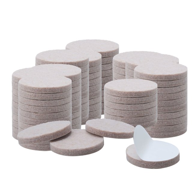 Unique Bargains Protège-Meubles en Feutre Rond 7/8 Pieds Autocollant Anti-Rayures pour Table 100 Pcs