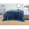 thumbnail image 5 of Nestl Ultra Plush Heavy Thick Raschel Imitation Mink Bed Blanket, 82 x 102, Navy, 5 of 5