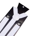 thumbnail image 4 of lionlar 2X Elastic Y Back Suspenders Clip On Wedding Wear Adjustable Brace white 2 Pcs, 4 of 5