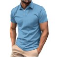 thumbnail image 1 of cfhntfmh Golf Shirts for Men Summer Short Sleeve Button up Tennis Shirts Plus Sizecollared Athletic Tees, 1 of 6