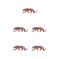 thumbnail image 2 of Transemion Résine Animal Forme Sculpture Brillant Décoratif Décoration Ornement Rouge 5Set, 2 of 6