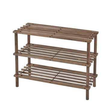 Mainstays 3-Tier Wood Shoe Rack