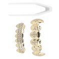 thumbnail image 1 of Hip Hop Teeth Decoration, Fashionable Hip Hop False Teeth Reusable Electroplate  For Halloween Party For Birthday For Concert Gold,Silver, 1 of 8