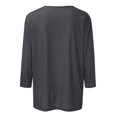 thumbnail image 5 of Jsaierl Hauts Graphiques à Ruban Rose pour Femmes, Chemises contre le Cancer du Sein, Manches 3/4, Col Rond, chandail-Over, T-Shirts de Lutte contre le Cancer, Blouses d'Octobre, 5 of 5