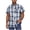 Navy, variant on Men's Casual Shirt, Short Sleeve Plaid Button Down Shirt with Pocket, Regular Fit for Spring and Summer