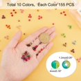 thumbnail image 3 of CHUANK 100pcs 10 Color Crackle Glass Beads 10mm Handcrafted Lampwork Round Crystal Beads Bulk, 3 of 9