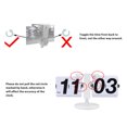 thumbnail image 3 of Flip Desk Clock Retro Digital Mechanical Battery Powered 12 Hours Quiet Automatic Page Turning Clock with Extended Rod for Living Room Office Study Commercial Space, 3 of 7
