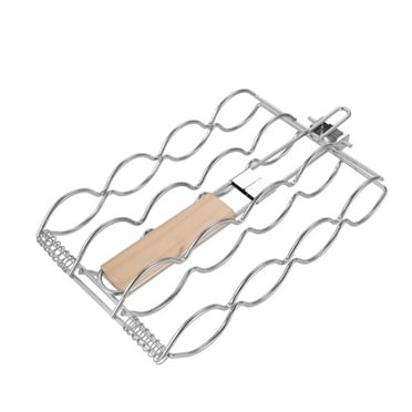 Birdeem Gril pour Maïs Rôti Pliable Extérieur Bbq Barbecue Filet à Maïs Pince Filet de Barbecue Multifonctionnel Pince à Maïs Rôti Portable