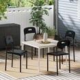 thumbnail image 3 of Modern Stackable Dining Chairs, Waterproof Plastic Seat with Ergonomic Back, Metal Legs, Easy Assembly, Space-Saving Kitchen Chairs for Dining Room, Indoor Outdoor Use, 45.5x40x76.5cm, 3 of 7