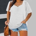 thumbnail image 1 of AherBiu Plus Size Womens T Shirts Loose Fitting Solid Tees Workout Gym Athletic Running Short Sleeve Tops, 1 of 6
