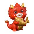 thumbnail image 3 of Resin Chinese Dragon Statue Souvenirs Cute for Bookshelf Entryway Home Decor A, 3 of 8